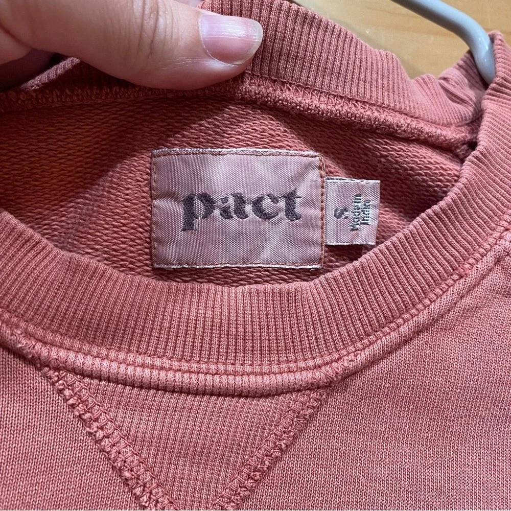 Pact Women's Dusty Rose Crew Neck‎ Sweater Small Organic Cotton